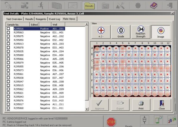 Results screen with improved image resolution