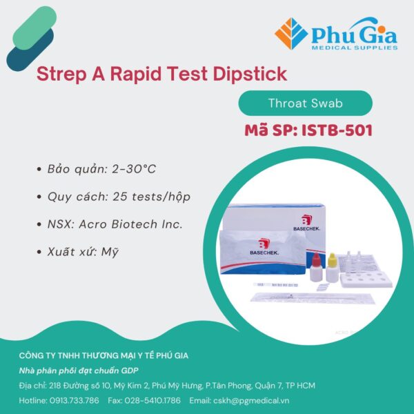 Strep A Rapid Test Dipstick (Throat Swab)